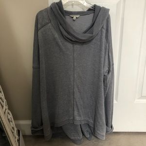 Lucky Brand grey cowl neck sweater